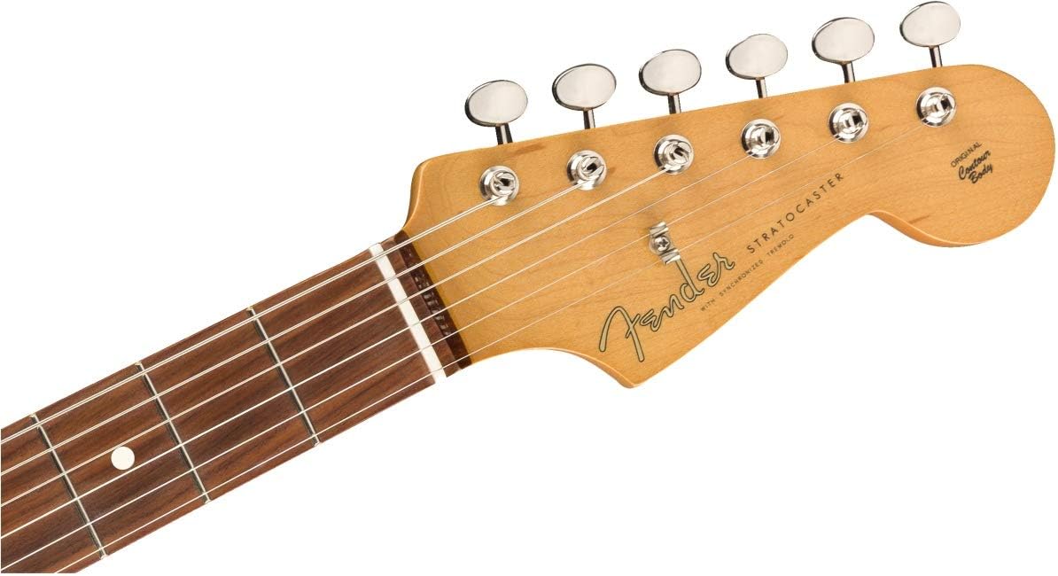 Headstock guitarra Fender Vintera 60s Stratocaster tarraxas cromadas