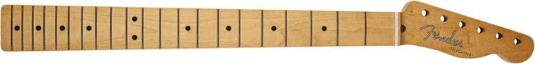 Braço da guitarra Fender Squier Bullet Stratocaster com 21 trastes e logo Fender Telecaster