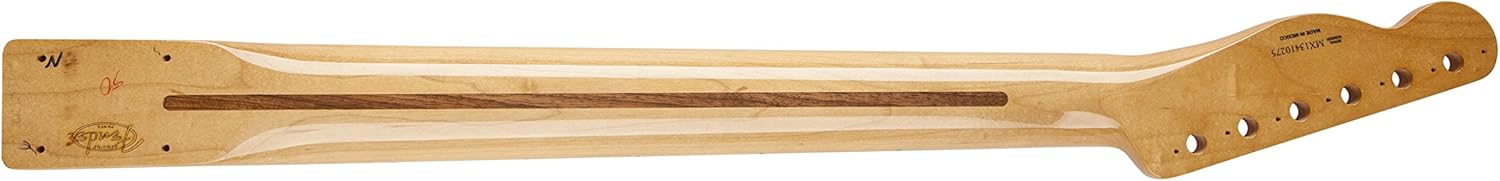Parte traseira do braço da guitarra Fender Squier Bullet Stratocaster em maple com reforço central