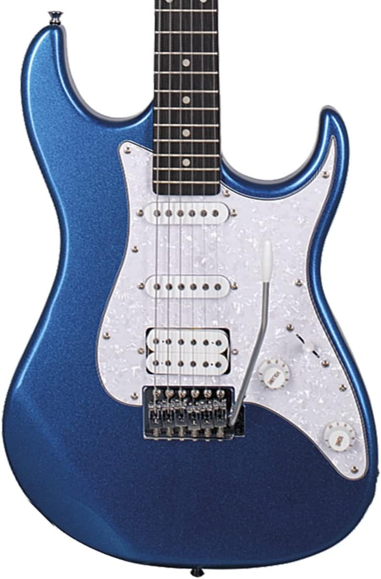 Corpo da guitarra elétrica Tagima TG-520 azul metálico com captadores HSS e ponte tremolo moderna