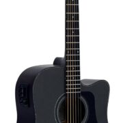 Violão Tagima Andes Folk Cutaway EQ preto fosco com tampo em Spruce e corte cutaway