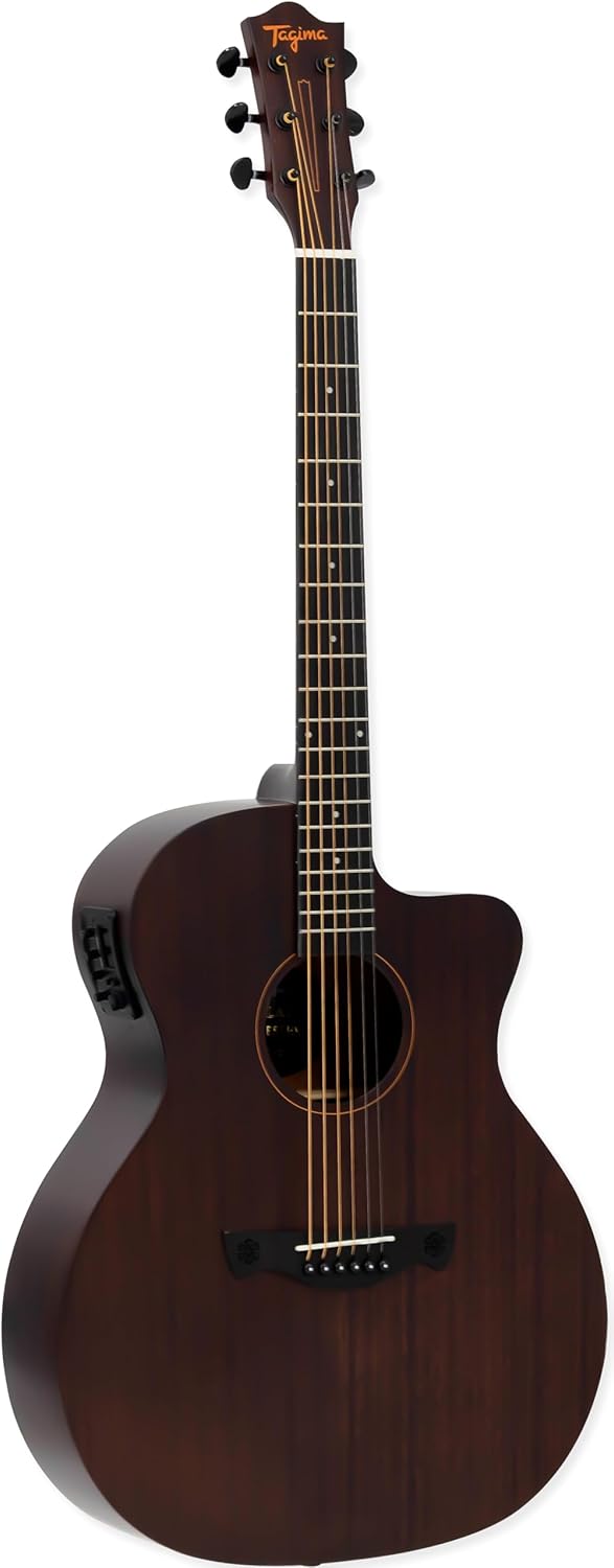 Violão grand auditorium cutaway Tagima sapele com captador eletrônico.
