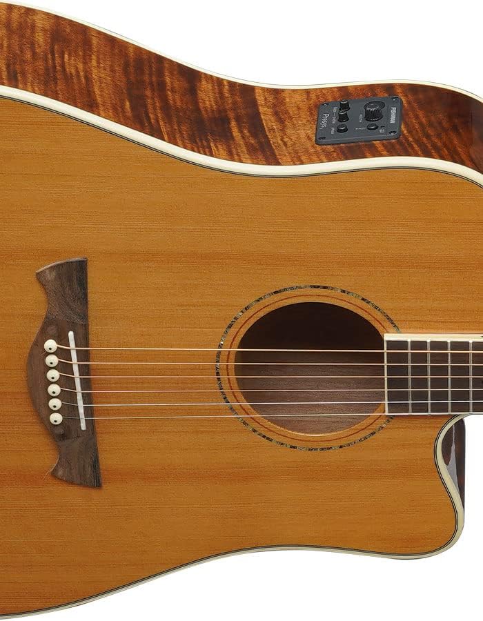 Detalhe do corpo do violão eletroacústico Tagima FS-200 com captador EQ