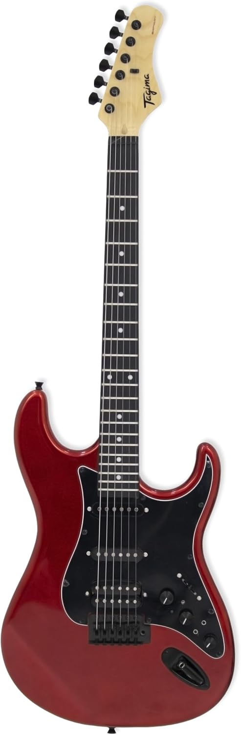 Guitarra elétrica Tagima Sixmart corpo vermelho com escala escura e headstock claro.