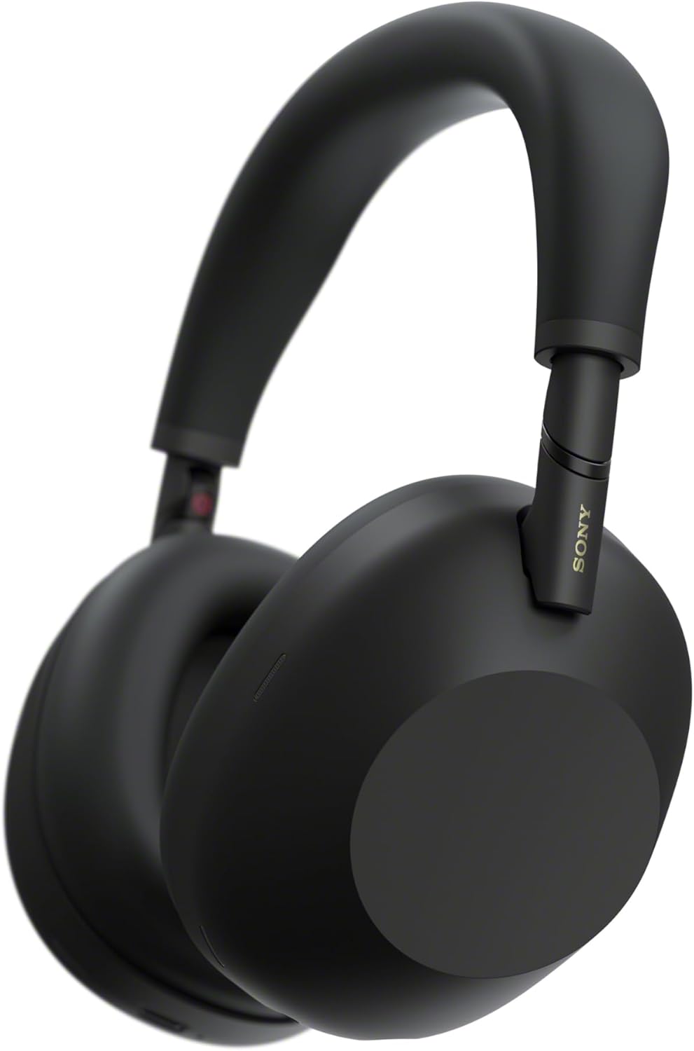 Fone de ouvido Sony WH-1000XM6 preto vista lateral direita com almofadas grandes.