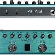 Pedal de efeitos para guitarra VEDO M-vave Tank-G azul metálico com múltiplos controles e conexões USB e jack