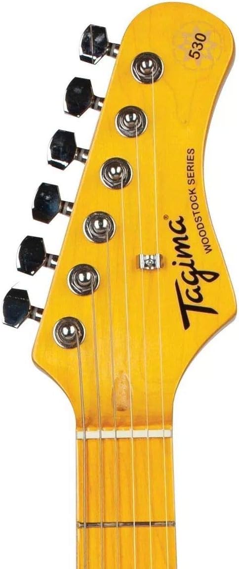 Cabeça da guitarra TAGIMA Woodstock Series TG-530 com acabamento maple e tarraxas cromadas.