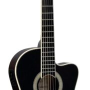 Violão clássico preto Tagima com cutaway e cordas de nylon