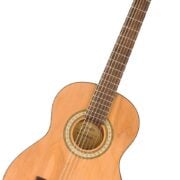Guitarra acústica Fender FA-25N 3/4 natural com 6 cordas de nylon vista frontal com fundo branco