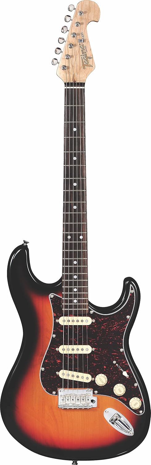 Guitarra elétrica Tagima Classic Strato T-635 sunburst com escala clara e três captadores single coil