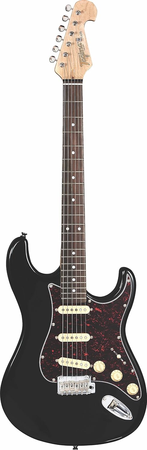 Guitarra elétrica Tagima T635 Classic preto vintage com captadores single coil e ponte tremolo vintage