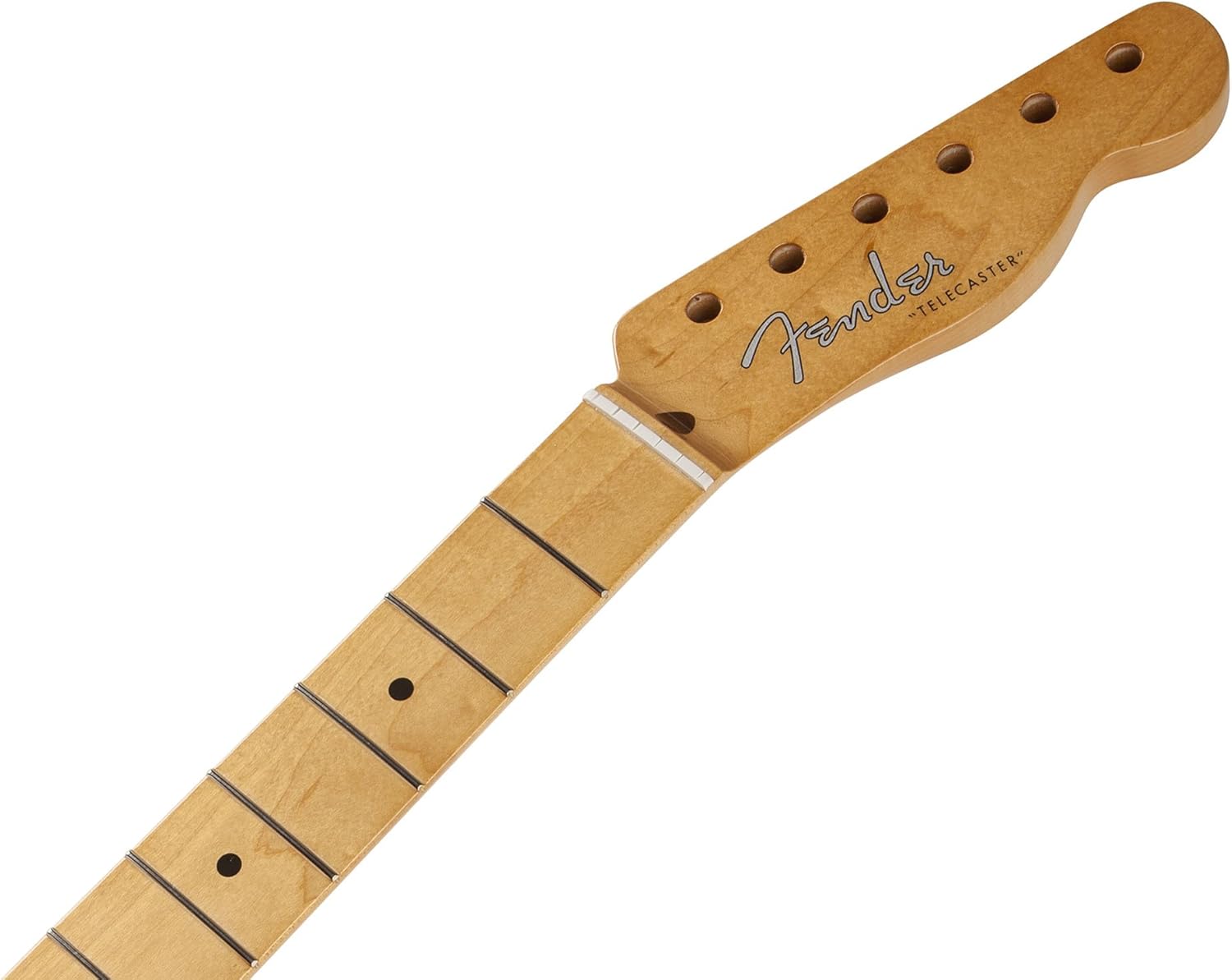 Cabeça da guitarra Fender Squier Bullet Stratocaster com logo Fender Telecaster em maple natural