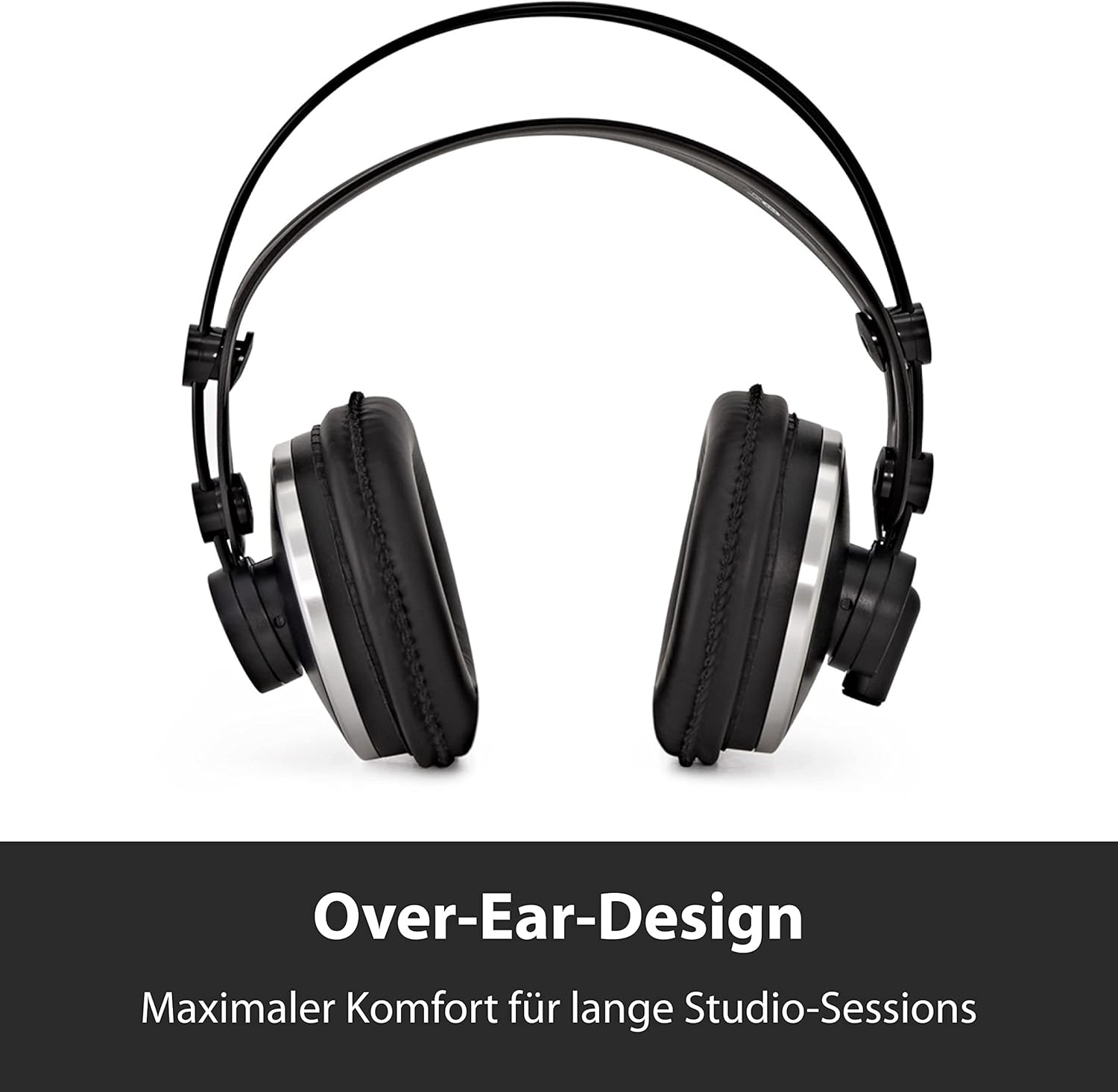 Fones de ouvido AKG K271 MKII over-ear com design ergonômico para conforto em longas sessões de estúdio.
