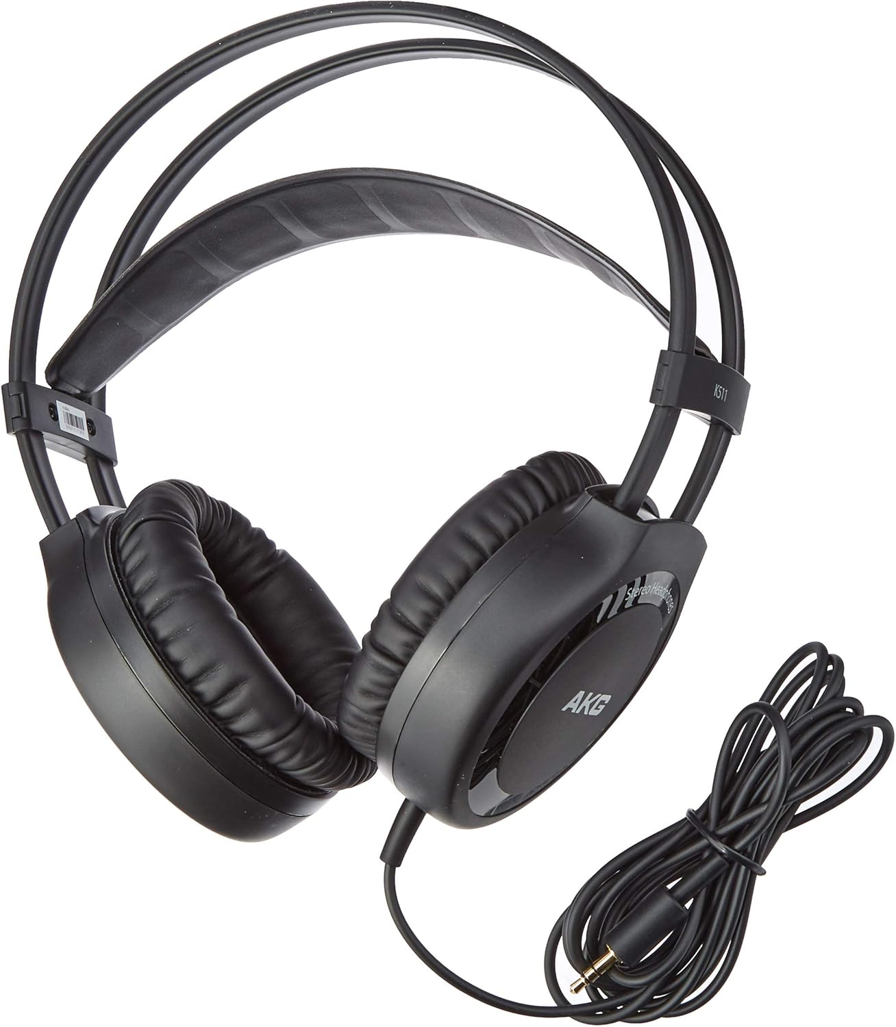 Fones de ouvido AKG K511 preto over-ear com cabo P2 3,5mm e design leve