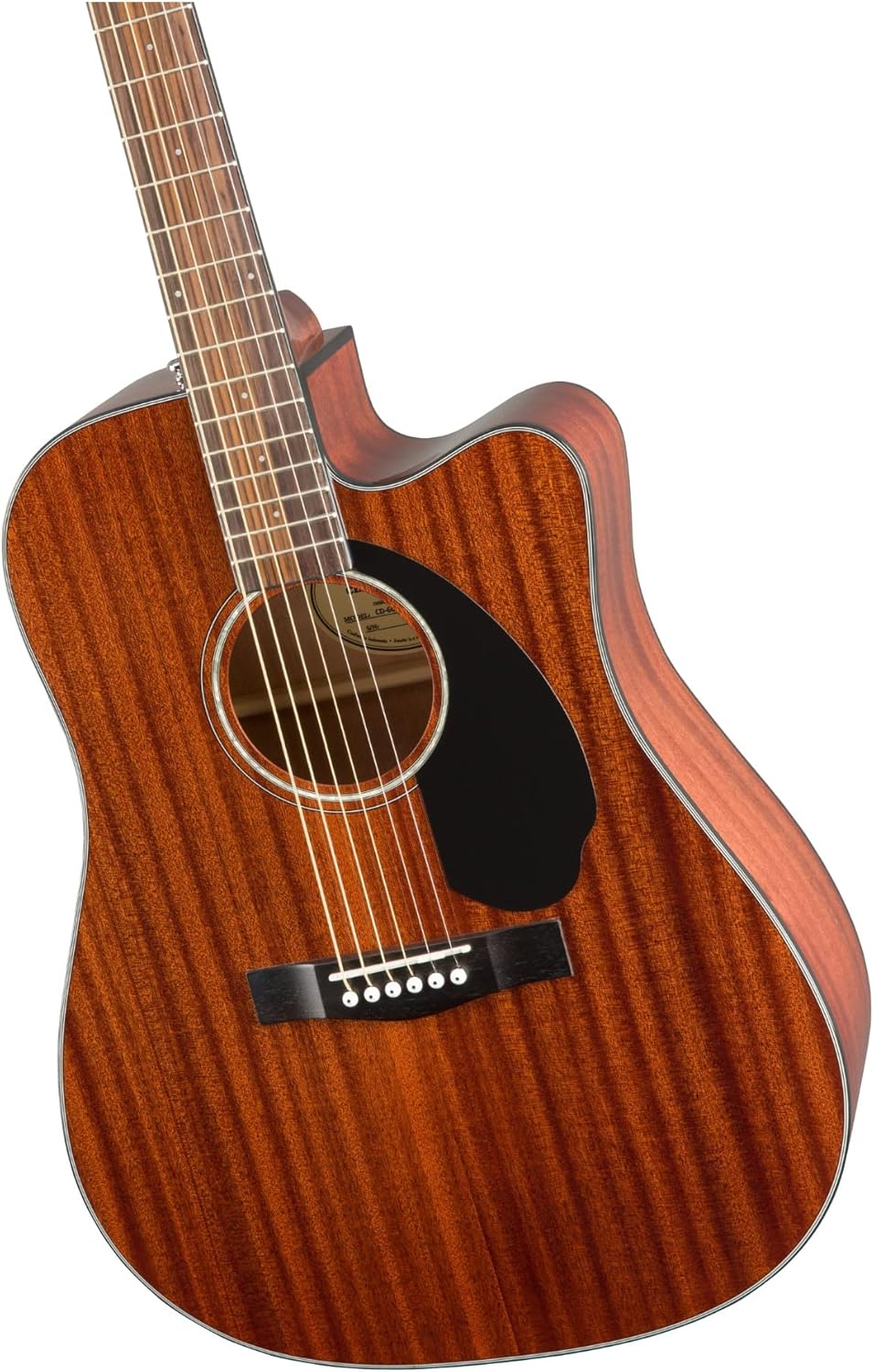 Guitarra acústica Fender CD-60SCE modelo Dreadnought todo em mogno vista completa